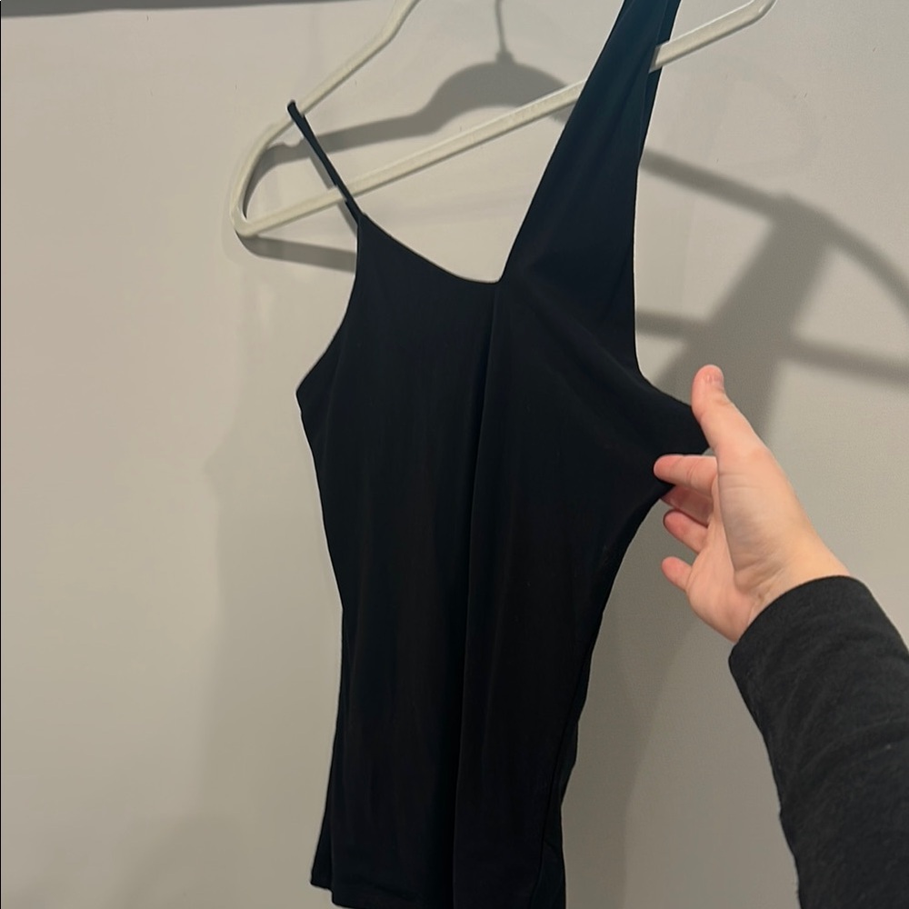 Elegant Black Women's asymmetrical Express Top